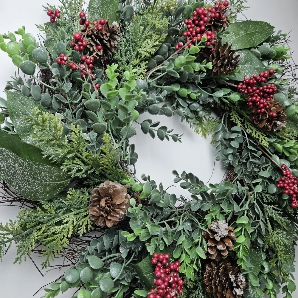 Christmas wreath door decor